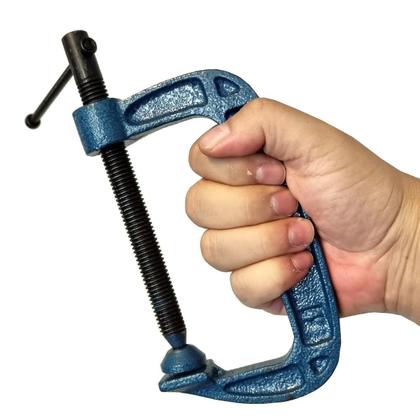 Imagem de Kit 3 Grampos Sargento Tipo C 50 A 100Mm Para Marceneiro