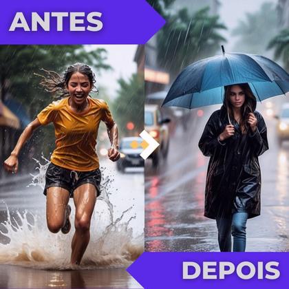 Imagem de Kit 3 Guarda Chuvas Automático Grande Reforçado