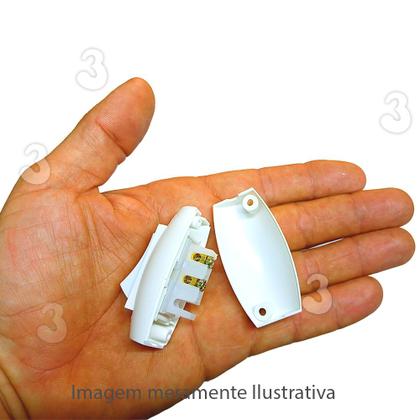 Imagem de Kit 3 Interruptor Pera Meio Cordão para Abajur Lustre Iluminação Lâmpada Branco