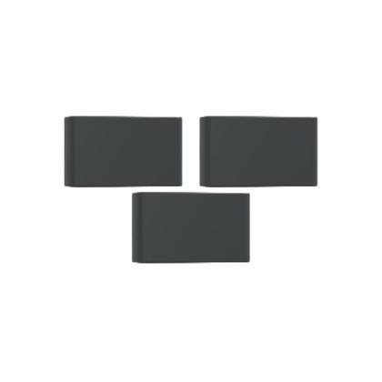 Imagem de Kit 3 Interruptor Simples Lunare Up Schneider Grafite Fosco