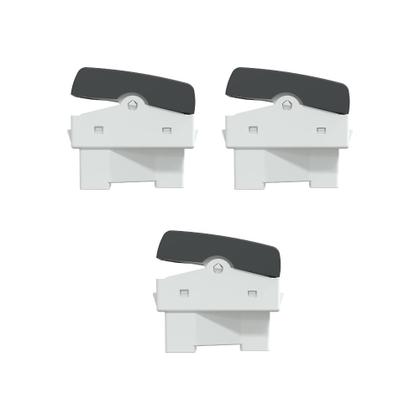 Imagem de Kit 3 Interruptor Simples Lunare Up Schneider Grafite Fosco