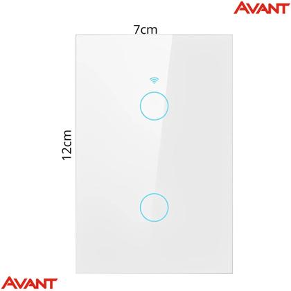 Imagem de Kit 3 Interruptores Inteligentes 2 Botoes Neo Wifi Alexa Google Branco Avant