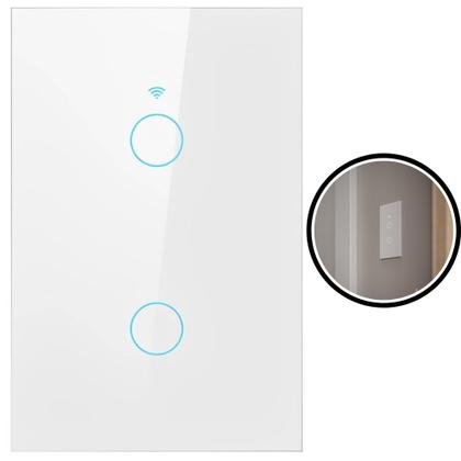 Imagem de Kit 3 Interruptores Inteligentes 2 Botoes Neo Wifi Alexa Google Branco Avant