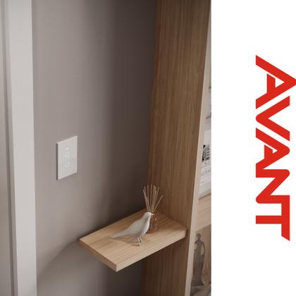 Imagem de Kit 3 Interruptores Inteligentes 2 Botoes Neo Wifi Alexa Google Branco Avant