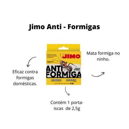Kit 3 Jimo Anti Formiga Porta Iscas 2,5g Mata Formigas De Forma Rápida ...