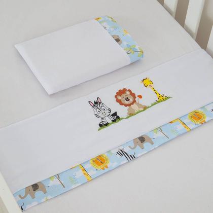 Imagem de Kit 3  Jogos de Lençóis Mini Berço 9 peças Príncipe, animais e coleguinhas