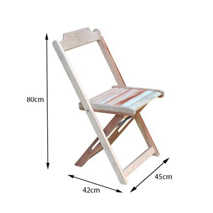 Imagem de Kit 3 Jogos de Mesa Dobravel com 2 Cadeiras de Madeira 70x70 para Restaurante e Bar - sem Pintura