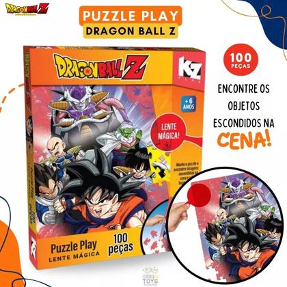 Imagem de Kit 3 Jogos Quebracabeça One Piece E Naruto E Dragon Ball Brinquedo de Menino e Menina Elka KZ Play e Revista de Colorir Presente