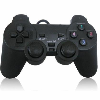 Imagem de Kit 3 Joystick Controle Para Pc Gamer Jogos Vibração Dual Shock Usb Com Fio
