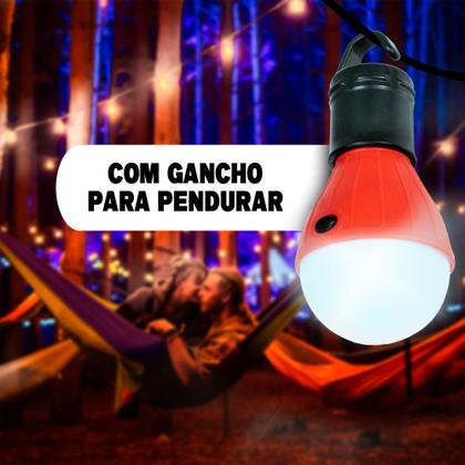 Imagem de Kit 3 Lampadas Led Camping Barraca Acampamento Pesca Top