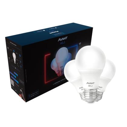 Imagem de Kit 3 Lâmpadas s LED Smart Wi-Fi Bulbo NEO 10W Dimerizável 3000k/6500k E27 Bivolt Avant