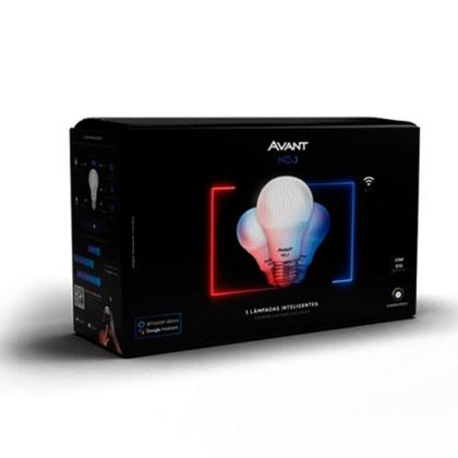 Imagem de Kit 3 Lâmpadas s LED Smart Wi-Fi Bulbo NEO 10W Dimerizável 3000k/6500k E27 Bivolt Avant