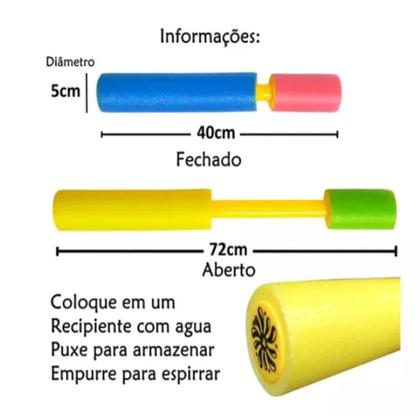 Imagem de Kit 3 Lança Atira Água Piscina Lançador Brinquedo 40CM