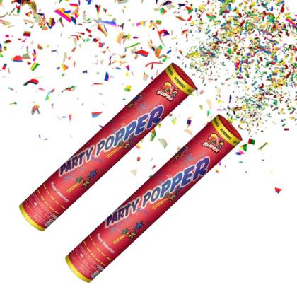 Imagem de Kit 3 Lança Confete Festa Varias Cores Réveillon Carnaval