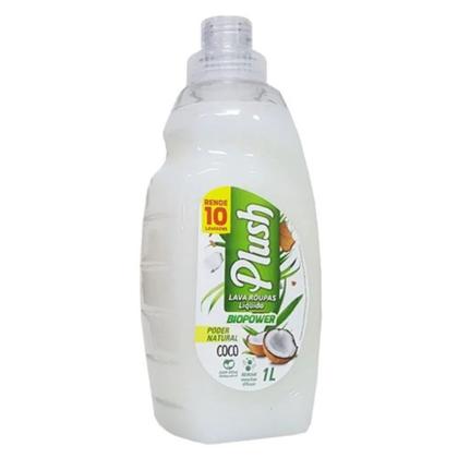 Imagem de Kit 3 Lava Roupas Líquido Plush Biopower Coco - Sabão Líquido Remove manchas 1L
