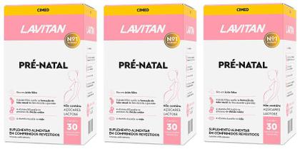 Imagem de Kit 3 Lavitan Pré-Natal Multi com 30Cpr - Cimed