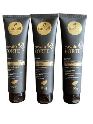 Imagem de Kit 3 Leave in Haskell Creme De Pentear Cavalo Forte 150g