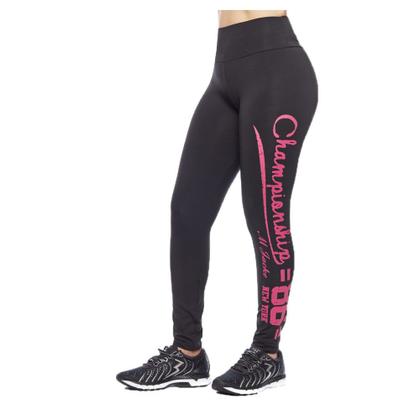 Imagem de Kit 3 legging adulto feminina fitness academia cós alto escrita lateral básica