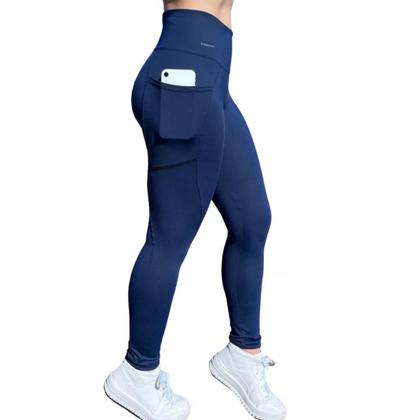 Imagem de Kit 3 Legging Suplex Poliamida C/ Bolso Lateral Corrida