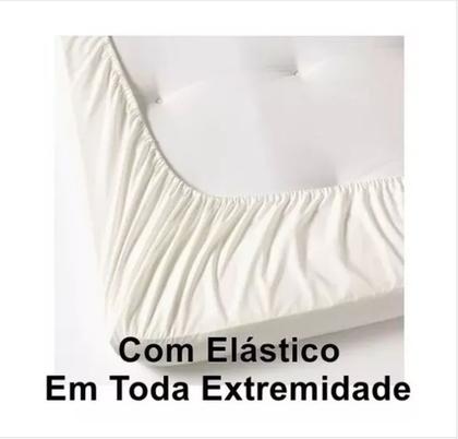 Imagem de Kit 3 Lençol Casal Queen Size Avulso com Elástico Varias Cores Jogo Roupa de Cama Forro Lençois