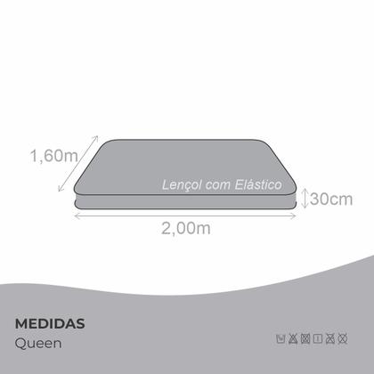 Imagem de Kit 3 Lençol Elástico Cama Box Queen Toque Macio