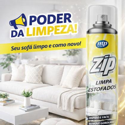 Imagem de Kit 3 Limpa Estofado Spray Zip 300ml My Place Limpeza Prática Eficiente Ideal para Sofás Bancos Carpetes e Tecidos