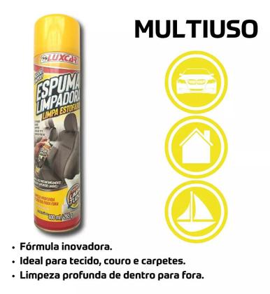 Imagem de Kit 3 Limpa Estofados Luxcar Frasco 400ml Limpeza Pesada