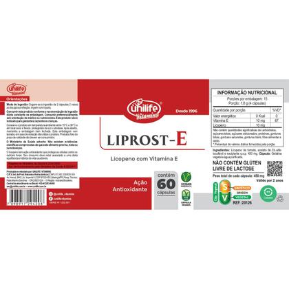 Imagem de Kit 3 Liprost E Licopeno com Vitamina E Unilife 60 Cápsulas