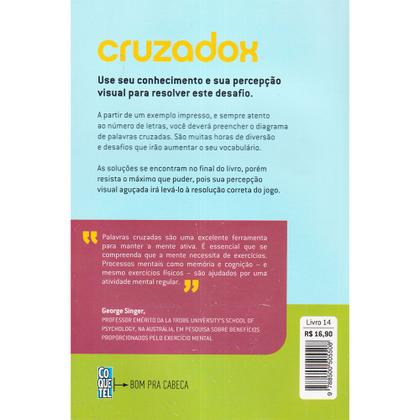 Imagem de Kit 3 Livro Coquetel Coletânea Cruzadox 144pg Nível Médio Folhas Brancas