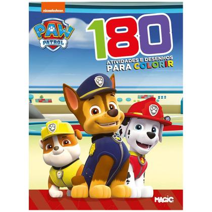 Imagem de Kit 3 Livros Patrulha Canina 910 Atividades e Desenhos Para Colorir, 672 Páginas