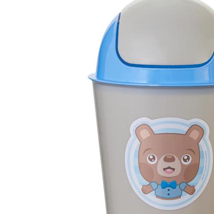 Imagem de Kit 3 Lixeira Multiuso 3L Com Tampa Basculante Baby Usual