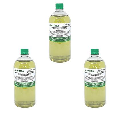 Imagem de Kit 3 Lts Extrato Chá Verde Cosmético, Shampoo, Sabonete