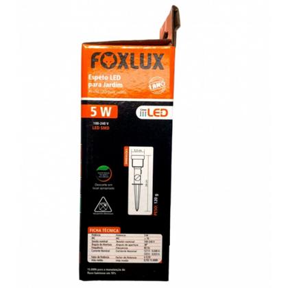 Imagem de Kit 3 luminaria espeto jardim 5w ambar bivolt prova dagua foxlux