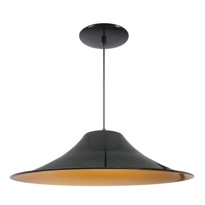 Imagem de Kit 3 Luminária Pendente Chapéu Chinês Com Interior Cobre Com Fiação 110/220v