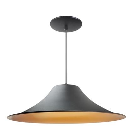 Imagem de Kit 3 Luminária Pendente Chapéu Chinês Com Interior Cobre Com Fiação 110/220v