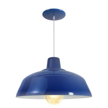 Imagem de Kit 3 Luminária Pendente Retro 34cm Com Interior Branco Brilho Com Fiação 110/220v