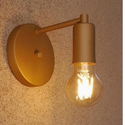 Imagem de Kit 3 Luminárias Arandelas Parede Cabeceira Sala Dourado E27