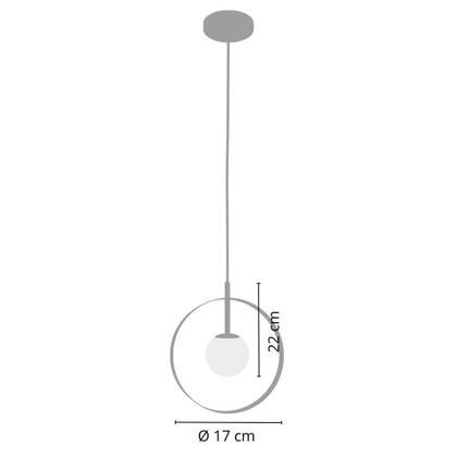 Imagem de Kit 3 Luminárias Pendente Teto Círculo Globo Moderno Preto