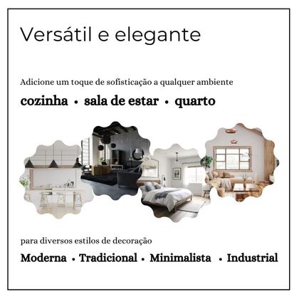 Imagem de Kit 3 Luminárias Pendentes Meia Lua 30cm Preto/Cobre 110/220v