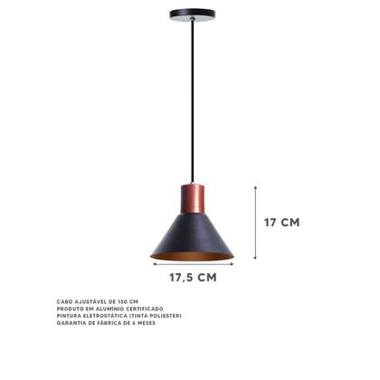 Imagem de Kit 3 Lustres Pendente Costa Rica 17cm Mesa Balcão Gourmet