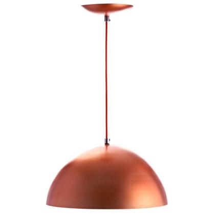 Imagem de Kit 3 Lustres Pendente Meia Lua 40cm Alumínio Cobre