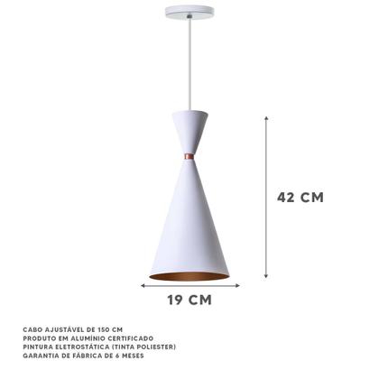 Imagem de Kit 3 Lustres Pendentes Balcao Moscou Gourmet Cor Branco Full