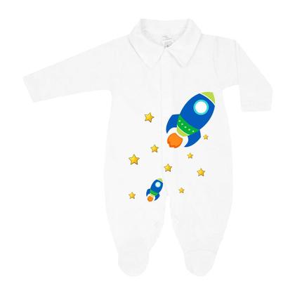 Imagem de Kit 3 Macacão Estampado Suedine Roupa Bebê Meninos e Meninas