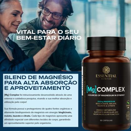 Imagem de Kit 3 Magnésio Mg Complex Essential Nutrition 90 Cápsulas