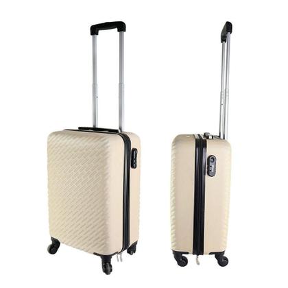 Imagem de Kit 3 Malas De Viagem Bege Com Alça Telescópica Com Cadeado