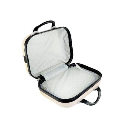 Imagem de Kit 3 Malas De Viagem Bege Com Alça Telescópica Com Cadeado