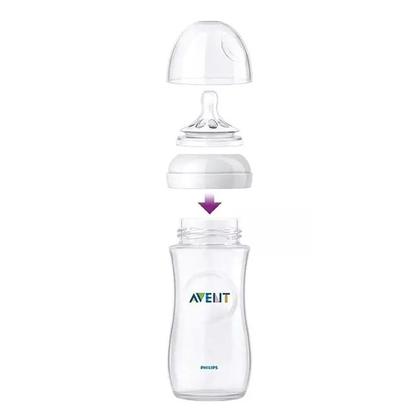 Imagem de Kit 3 Mamadeiras Avent Pétala Anti-Cólica 125, 260 E 330ml Transparente Philips Avent