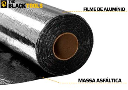 Imagem de Kit 3 Manta Asfaltica 90cm X 10m Auto Adesiva Aluminizada