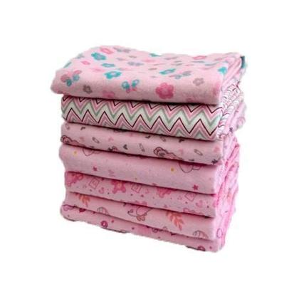 Imagem de Kit 3 Mantas Coberta Bebê Menina Suaves Delicadas Algodão