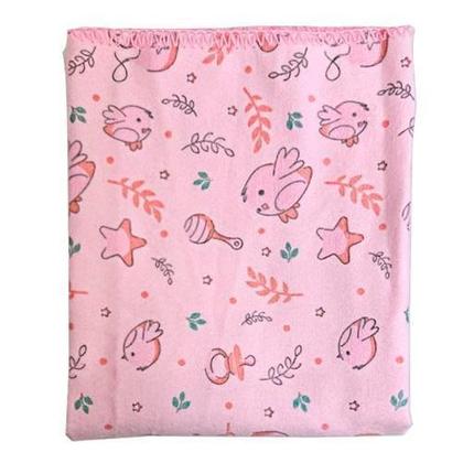 Imagem de Kit 3 Mantas Coberta Bebê Menina Suaves Delicadas Algodão